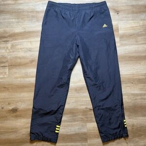 Vintage Adidas Windbreaker Track Pants Men Medium Navy Blue Gym Training 90s